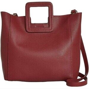 Tmrw Studio 100% Real Leather Tote Bag in Burgundy